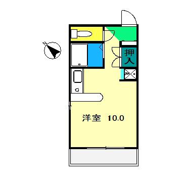エトワール二葉(ワンルーム/3階)の間取り写真