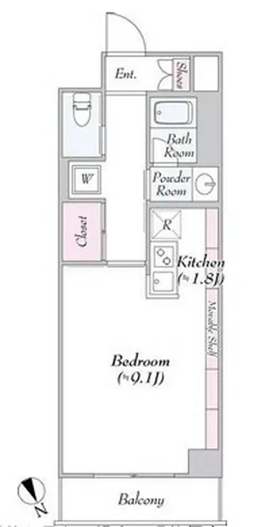 ヴァンテ・アン神楽坂 4階階 間取り