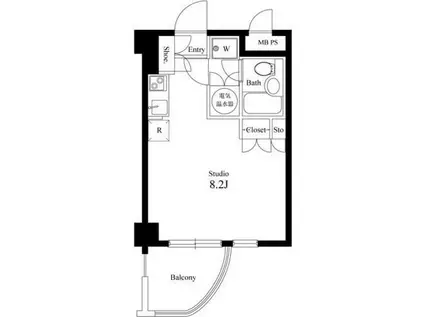 つくば5号館(ワンルーム/6階)の間取り写真