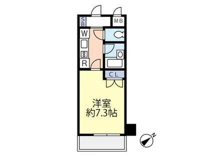 グランヴァン上板橋(1K/4階)の間取り写真