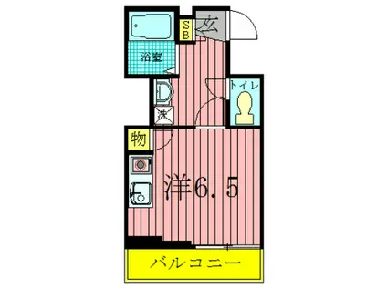 ヴランドール柏中央(ワンルーム/2階)の間取り写真