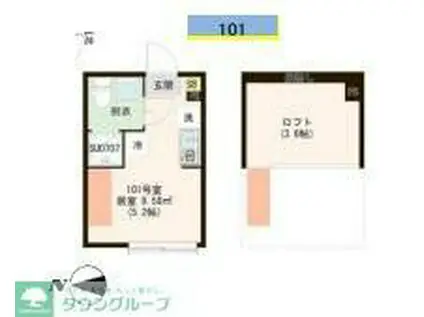 AVENIR 上石神井(ワンルーム/1階)の間取り写真