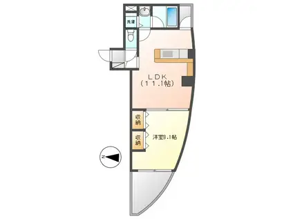 さくら HILLS 富士見(1LDK/10階)の間取り写真