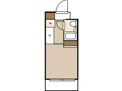 スカイコート宮崎台第2(1K/2階)の間取り写真