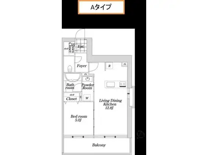 KDX大伝馬レジデンス(1LDK/6階)の間取り写真