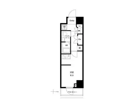 ジェノヴィア両国VIグリーンヴェール(ワンルーム/6階)の間取り写真