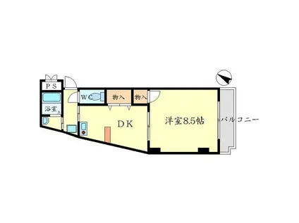 フローラ・ムラタハイツ(1DK/3階)の間取り写真