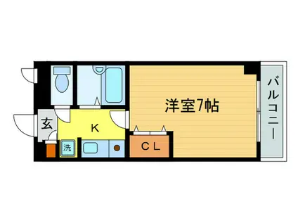 七つの海(1K/2階)の間取り写真