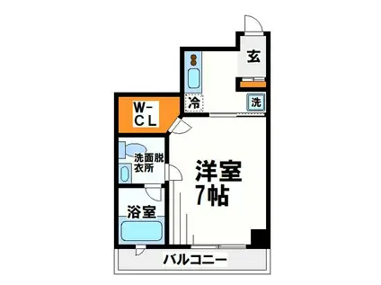 レディアス調布国領(1K/4階)の間取り写真