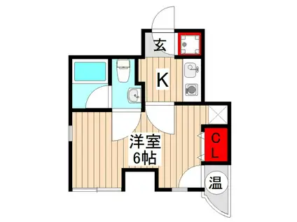 第五みずほ館(1K/3階)の間取り写真