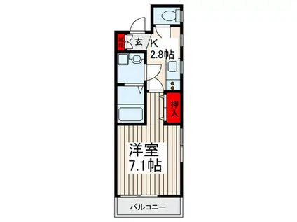 コート・シャトン(1K/2階)の間取り写真