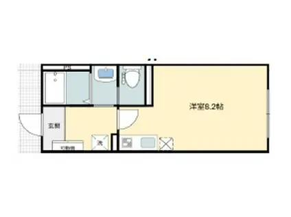 学南町マンション(ワンルーム/1階)の間取り写真