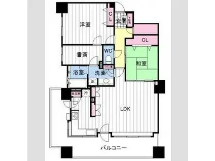 アルス近代美術館ウエスト(2SLDK/6階)の間取り写真