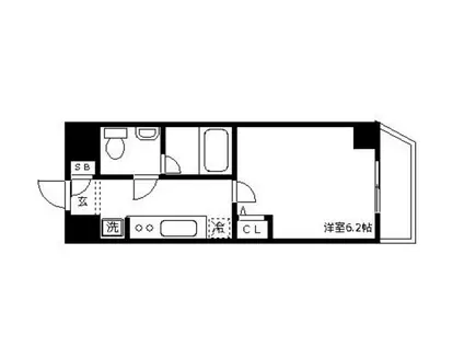 プレール・ドゥーク豊洲スクエア(1K/4階)の間取り写真