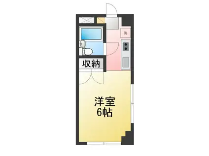 ガーデンハイツ(ワンルーム/2階)の間取り写真