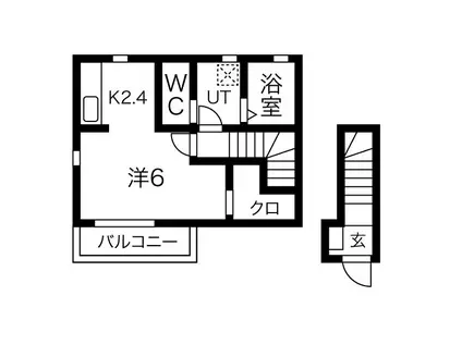 SOLEIL HINA III(1K/2階)の間取り写真
