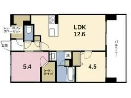プレサンスロジェ森ノ宮(2LDK/6階)の間取り写真
