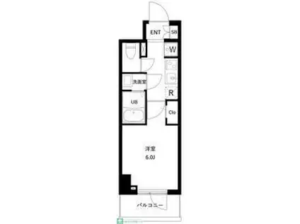 アーバンパーク南行徳レジデンス(1K/1階)の間取り写真