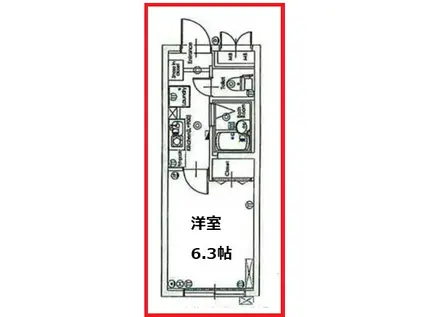 レヴ ジュール(1K/2階)の間取り写真