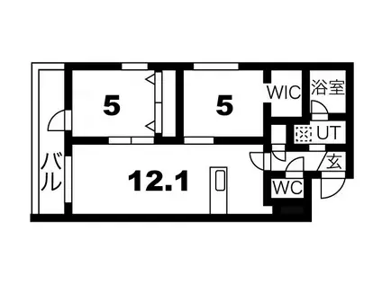 アークツルス・アイン(2LDK/4階)の間取り写真