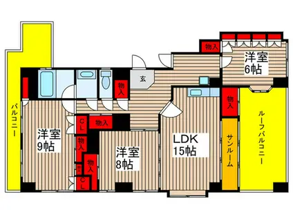 工藤ビル(3LDK/4階)の間取り写真