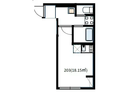 CASA 四葉 A(ワンルーム/2階)の間取り写真