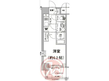 エスリード大阪リブレ(1K/7階)の間取り写真