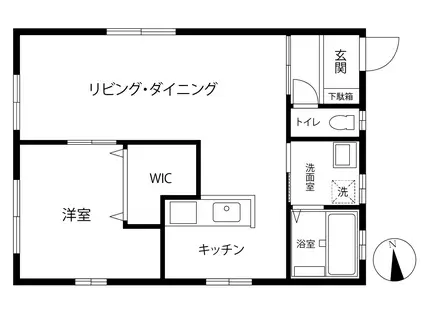 五香西アパート(1LDK/1階)の間取り写真