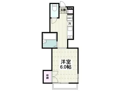 カーサ オリーヴァ(1K/1階)の間取り写真