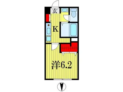 エッセンビル(1K/3階)の間取り写真