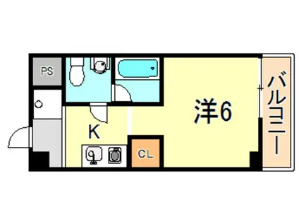 パラディッソコート(ワンルーム/3階)の間取り写真