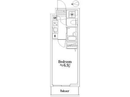 ジェネラルアパートメント常盤台(1K/3階)の間取り写真
