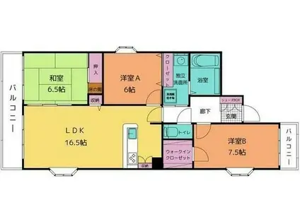 レイヴェルIII(3LDK/7階)の間取り写真