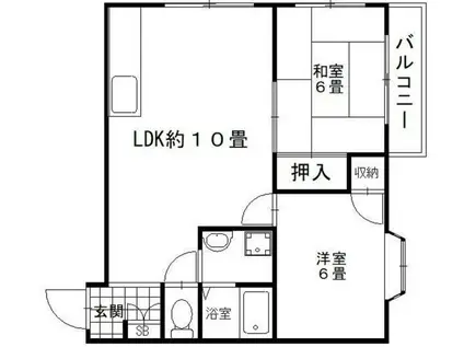 ヴァール・シュテルン(2LDK/2階)の間取り写真