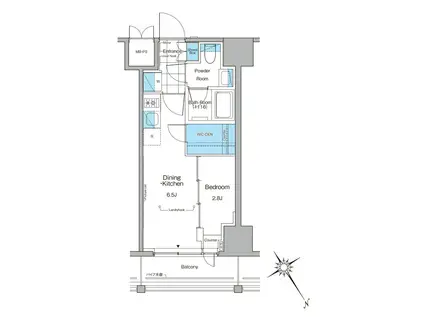 ルフォンプログレ横浜関内(1DK/9階)の間取り写真