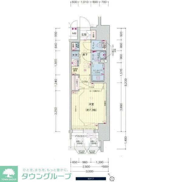 プレサンス新栄リベラ(1K/4階)の間取り写真