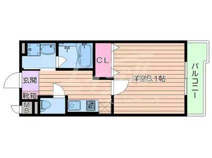 MAISON AIKAWA(1K/1階)の間取り写真