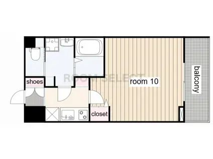COZY山下通2(1K/2階)の間取り写真