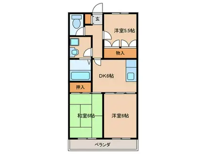 メゾンパークサイド(3DK/3階)の間取り写真