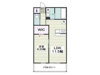 グランヴェール(1LDK/3階)の間取り写真
