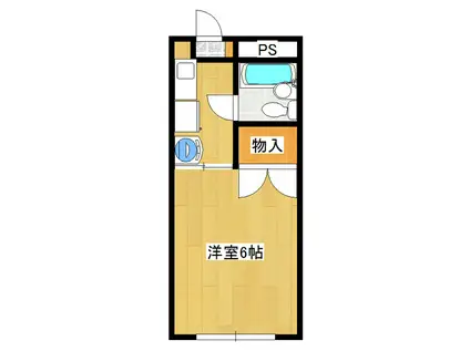 ジュネスピア(1K/2階)の間取り写真