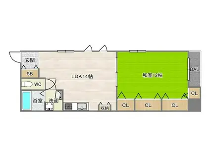 KS今川(1LDK/1階)の間取り写真