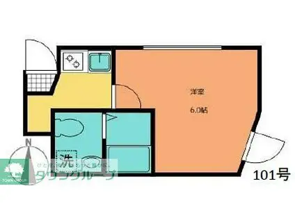 NANOCARE NISHIARAI(1K/1階)の間取り写真