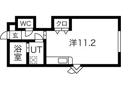 大成マンション壱番館(ワンルーム/2階)の間取り写真