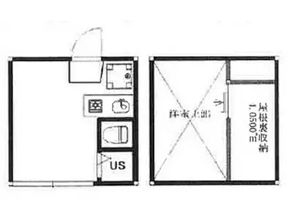 レジデンス本町(ワンルーム/2階)の間取り写真
