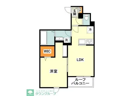 川崎市多摩区枡形4PJ(1LDK/2階)の間取り写真