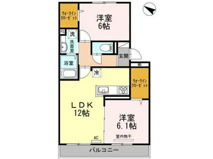 ルミナス東雲(2LDK/2階)の間取り写真