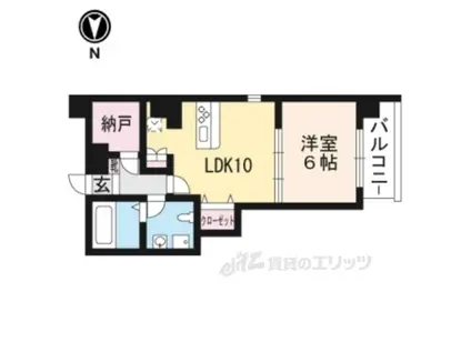 G-CREST京都四条烏丸(1LDK/9階)の間取り写真