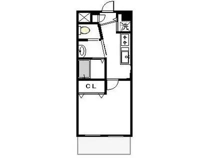 アルクスM(1K/7階)の間取り写真