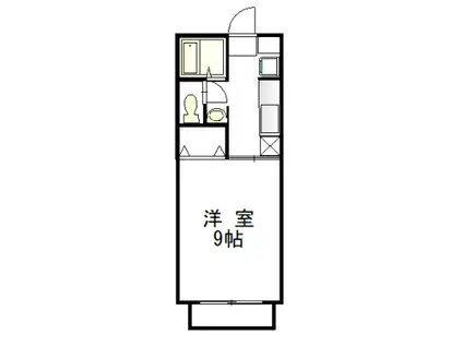 メルベーユS(1K/2階)の間取り写真